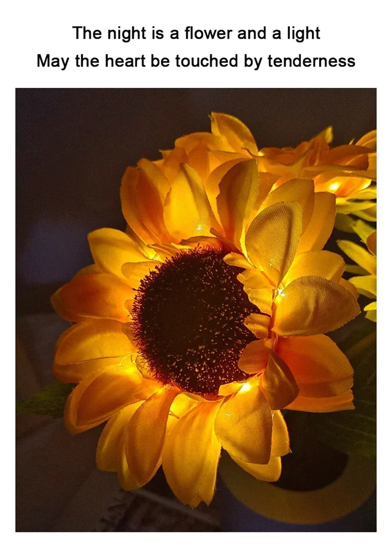Sunflower Rechargeable LED Lamp for Bedroom & Desk