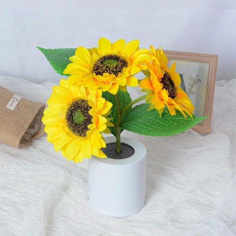 Sunflower Rechargeable LED Lamp for Bedroom & Desk