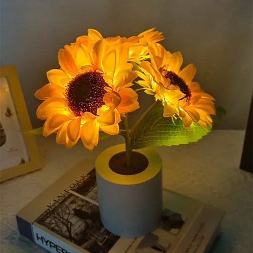 Sunflower Rechargeable LED Lamp for Bedroom & Desk