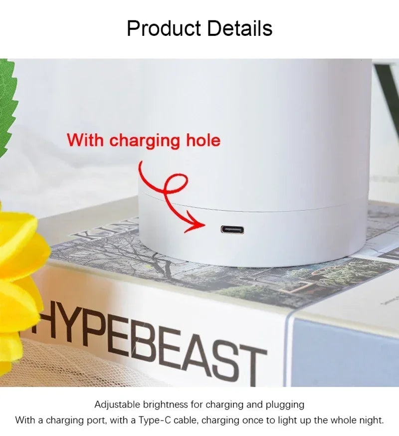 Sunflower Rechargeable LED Lamp for Bedroom & Desk